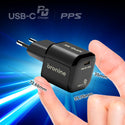 bronine 45W GaN 1 Port EU-Plug USB Charger